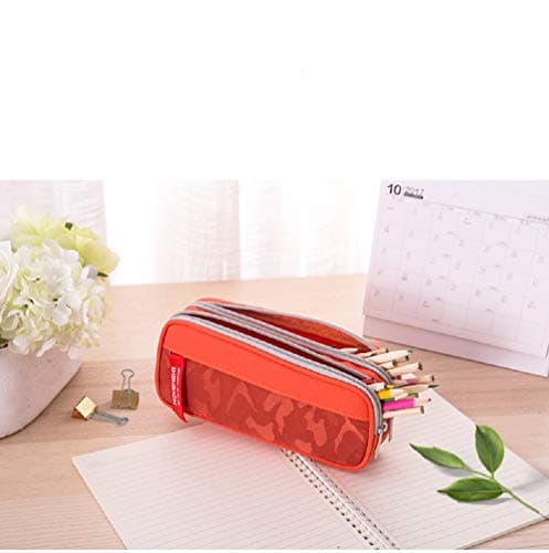 YONZONE Pencil Case, Large Capacity Pencil Cases Big Storage Pencil Bag Pen Pouch for Boys Girls, Portable Office Stationary Organiser Supplies Makeup Bag with 3 Multi Compartments, Navy Blue — view 6