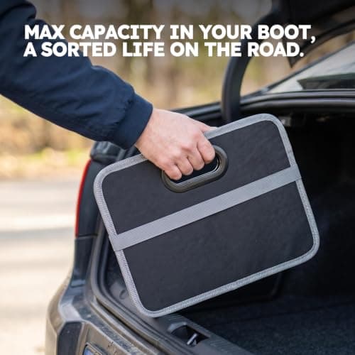 Maxtonne 33L Boot Organiser, 2-Compartment, Collapsible, 600D, with Straps — view 3