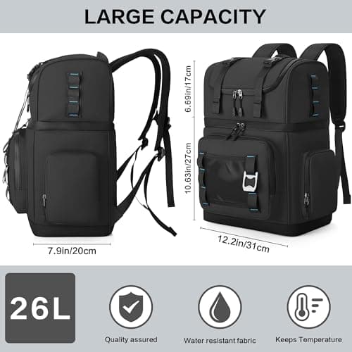 Youngoa Insulated Cooler Backpack, 26L Large Double-Layer Cool Bag Rucksack — view 2