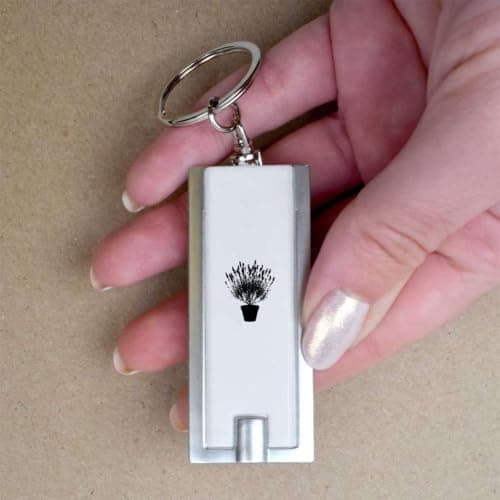 Azeeda 'Lavender Silhouette' LED Keyring Torch (KT00054616) — view 3