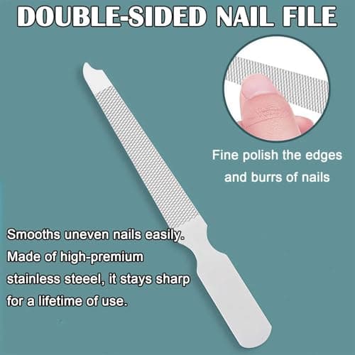 6PCS Nail Clippers Set, Manicure Set Men, Stainless Steel Nail Clippers Kit with Leather Case, Professional Nails Care Grooming Kit for Men & Women, Ideal Gift for Mom Dad (Dark Black) — view 5