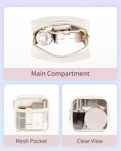 Small Makeup Bag for Handbag, Clear Mini Makeup Bag for Daily Use Travel — view 2