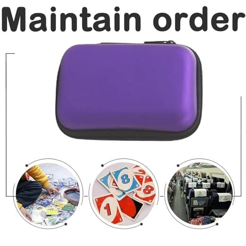 Yuannee Playing Card Storage Kit,4 PCS Expandable Flip Case for Uno Cards Board Games Durable Travel Card Holder with Adjustable Shoulder Strap Portable Multi-Function Organiser Box — view 3