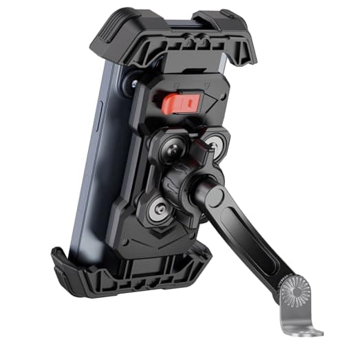 GREFAY Motorbike Phone Holder, Mirror Mount Anti-Vibration, 4.7-7.2" Phones
