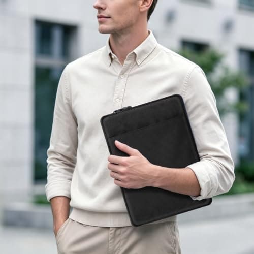 TiMOVO Laptop Sleeve for MacBook Neo/Air/Pro, 13.3-14 Inch, Black — view 6