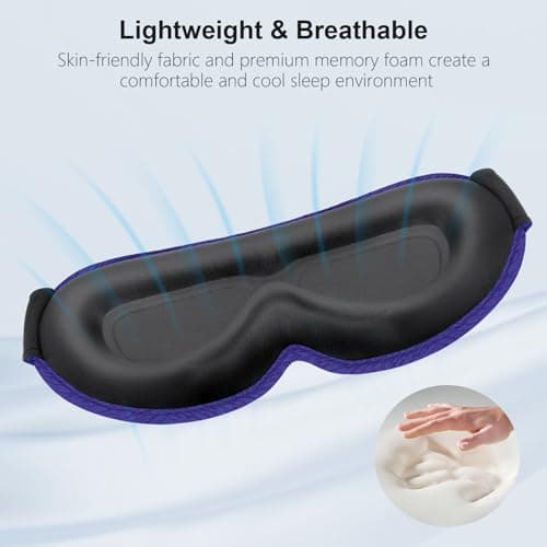 Gritin 100% Blackout Sleep Masks for Women & Men - Zero Eye Pressure Mask — view 6