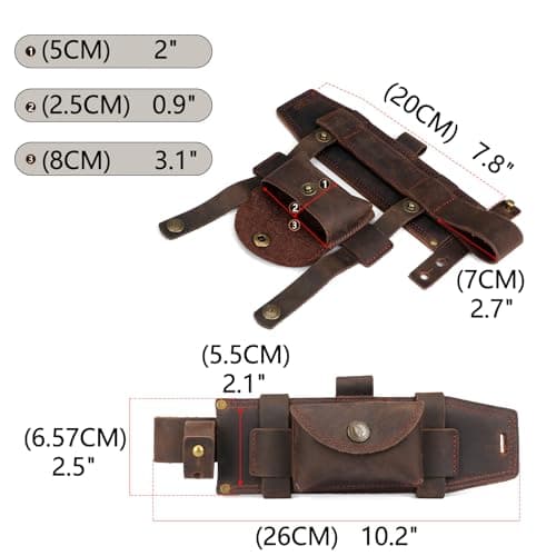 Leather Fixed Blade Knife Sheath for Belt Straight Knife Holster — view 4