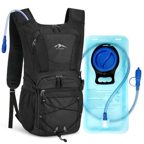 RAINSMORE Hydration Backpack with 2L Water Bladder Lightweight Hiking Pack