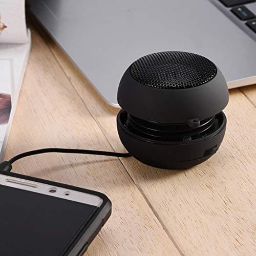 Mini Speaker, USB Lightweight Portable Travel 3.5mm Low Power Retractable Loud Speaker with Battery, for MP3, MP4, MP5, Mobile Phones, Computers(black) — view 3