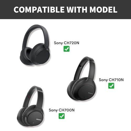 YINKE Case for Sony WH-CH720N / Sony WH-CH 710N / WH-CH 700N Noise Headphone, Travel Protective Cover Storage Bag (Black) — view 2