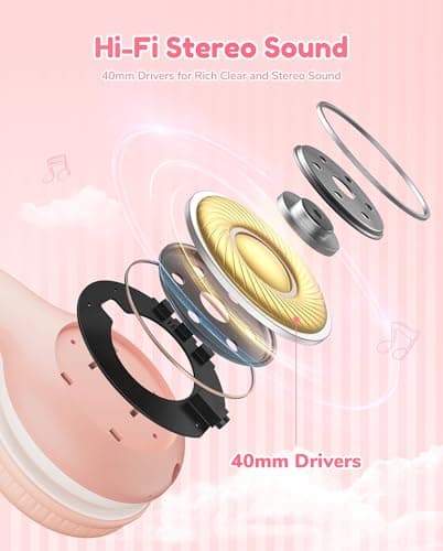 EarFun K2 Kids Headphones Wireless with Mic 45H Playtime, Volume Limit — view 2