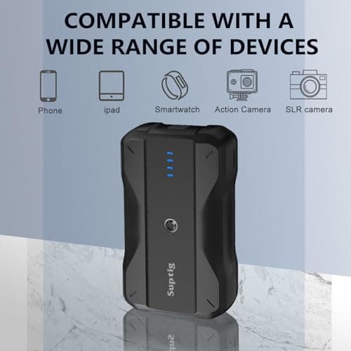 Suptig Portable Charger 9000mAh Battery Pack Power Bank Compatible for Gopro, Canon, Nikon, DJI osmo, Insta 360, Akaso More Camera, Phone etc. — view 2