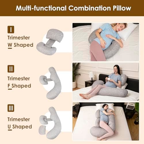 Chilling Home Pregnancy Pillow, F-Shaped Combo Maternity Pillow for Belly — view 3