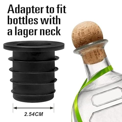 Shienfir Olive Oil Pourer Adapter Universal Spout 1/6pcs Silicone Liquor Wine Bottle Pour Convertor 6pcs — view 3