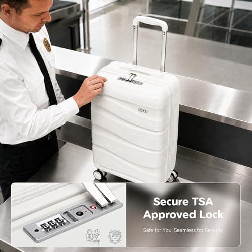 Kono Suitcase Set of 2, Lightweight Cabin Luggage with Travel Case — view 6