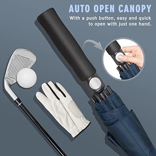 ZOMAKE Golf Umbrella Windproof and Rainproof Large (51 in-Navy Blue) — view 4