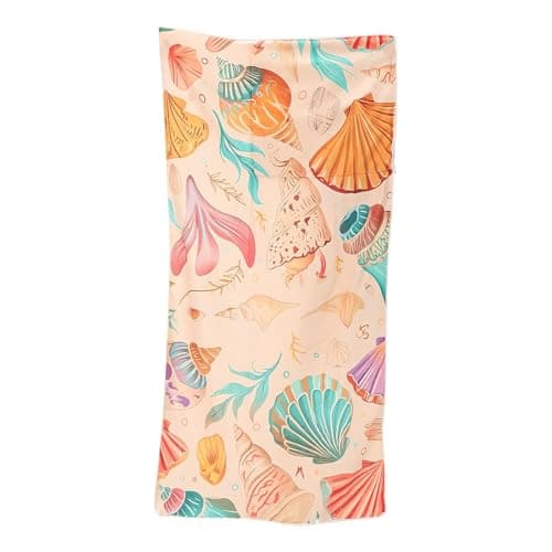Generico Beach Towel | Convertible Drawstring Bag Pool Cover | Travel Mat Polyester Quick Dry Absorbent for Camping, Picnic, Swimming, Aquatic, Holiday, Hotel, ES