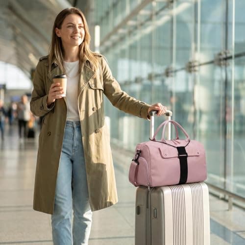 3 Pcs Luggage Connector Straps for Suitcases Heavy Duty Bag Attachment Strap Suitcase Belt, Travel Accessories Baggage Elastic Connector to Secure Backpacks & Handbags to Rolling Luggage Handles — view 5