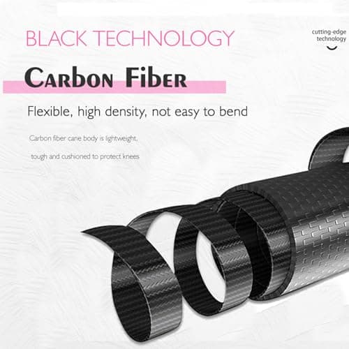 OKHEALING High Strength Carbon Fibre Trekking Poles 2 pcs, Folds Into 5 Sections, Lightweight and Strong, Protects Joints, Suitable for Hiking, Trekking and Mountaineering (Pink, 130cm) — view 5