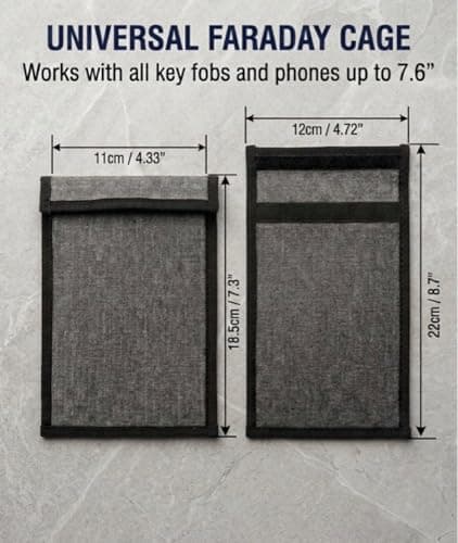 Faraday Pouch for Phone & Car Keys - RFID Signal Blocker Bag for Key Fobs — view 2