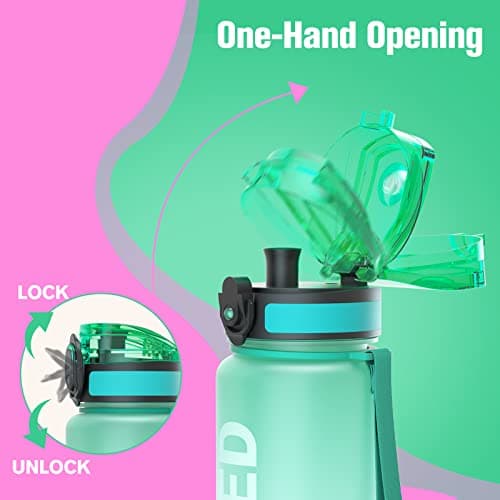 Sahara Sailor Water Bottle 1L, Leakproof Tritan Bottle with Time Marker — view 3