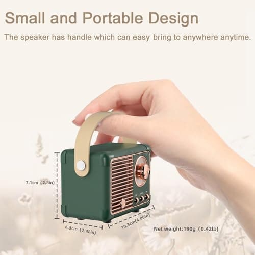 Retro Bluetooth Speaker Gifts for Men Vintage Portable Speaker Retro Decor — view 2