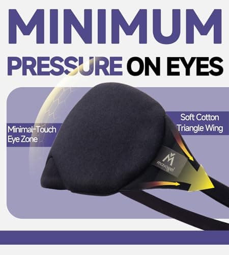 Mavogel Cotton Sleep Eye Mask, Light Blocking with Adjustable Nose Bridge — view 5