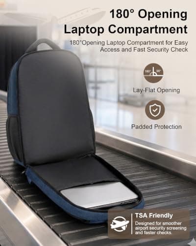 Shavont Laptop Backpack with 3 Compartments Lightweight Rucksack for Men — view 4