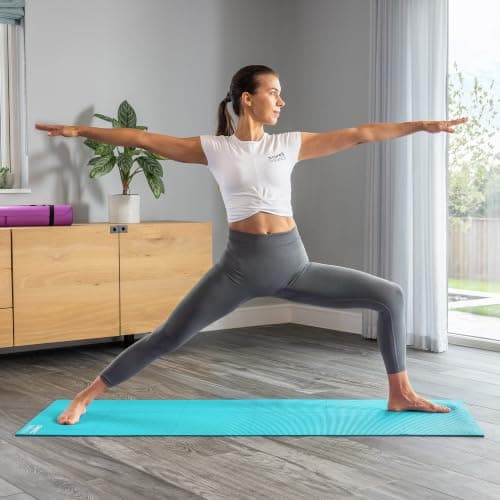 Core Balance Foldable Travel Yoga Mat, Teal — view 2