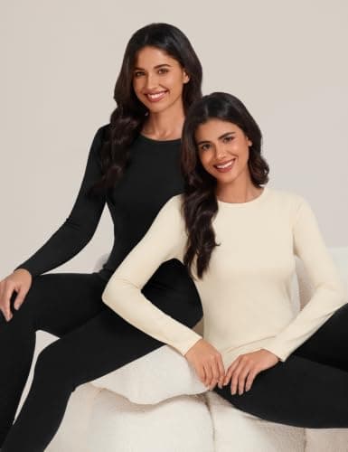 Harlamvar Ladies Long Sleeve Tops Outdoor Workout Fitted Base Layer Shirt — view 3