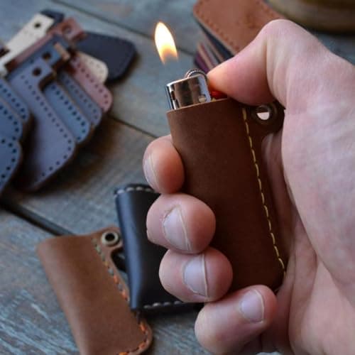 Leather - Leather, Soft Protective Cover Al, Secure Closure | Keychain Pendant With Metal Horseshoe Clip For Pocket Backpack Size Are — view 6