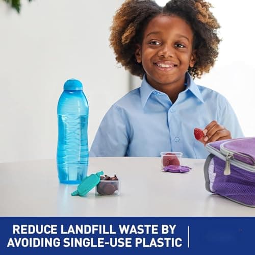 Gold Aquila Squeeze Twist 'N' Sip Water Bottle 460ml Leakproof Kids Water Bottle Assorted Colours BPA Free Plastic Bottles for Sports, Gym, School, Home Pack of 1. — view 3