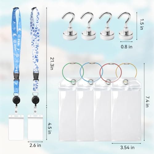 18Pcs Cruise Luggage Tag Holder, Cruise Essentials for All Lines — view 2
