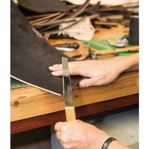 Draper 115mm Shoe or Leather Knife | Flexible Polished Steel Blade| Wood Handle | Hand Tools | 80201 — view 2