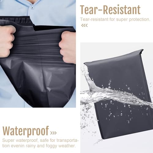 Switory 17x24 Inch Parcel Bags 25Pcs, Strong Large Postal Bags, Heavy Duty Mailing Bags | Tear-Proof, Self-Seal & Waterproof Packaging for Clothes, Postage & Shipping | Grey — view 3