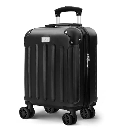 LUGG 15 Inch Skywander Lightweight Underseat Cabin Bag – EasyJet Approved Carry-On Suitcase, Durable ABS Hard Shell, Smooth Double Spinner Wheels, Water-Resistant & Compact Travel Luggage (45x34x20cm)