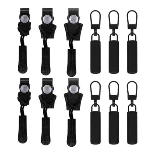 PIXZCSA Metal Zipper Repair Kit Smart Solution Durable Zipper Head Replacement for Jeans Handbags Travel Luggage Metal Repair Kit Backpack Puller — view 4
