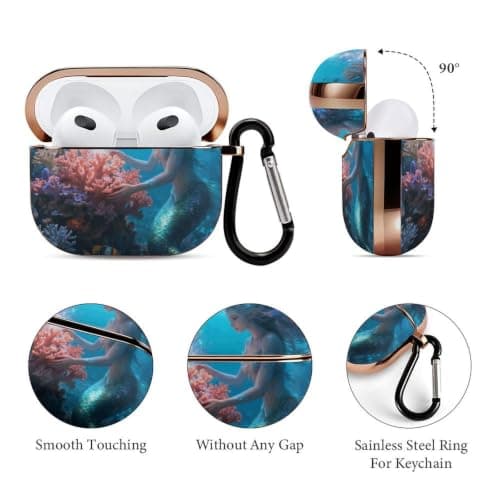 Hard Shell Protective Cover Compatible with AirPod 3 Case with Keychain — view 6
