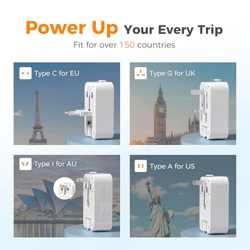 TESSAN UK to Universal Travel Adapter, 1 Pack — view 2