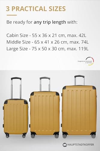 Hauptstadtkoffer Spree – Medium Hardshell Suitcase, TSA Lock, 4 Wheels, Trolley Luggage, Rolling Suitcase, Travel Case with Expandable Capacity, 65 cm, 74 Liters, Autumn Gold — view 6