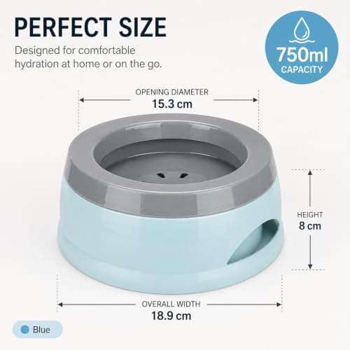 Pet Floating Water Bowl - Non Spill, Slow Drinking, Portable Travel Bowl — view 3