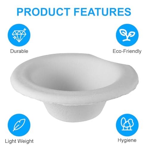Disposable Paper Vomit Bowl 15 Pack 1000ML Emergency Pulp Sick Bowls Eco Friendly Nausea Container Urine Collection Hat for Toilet — view 3