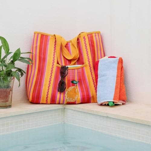 Talking Tables Large Tote Bag with Lemon Design Reusable Strong Women`s Handbag for Grocery Shopping Gym Travel Beach Tote Bag Eco-Friendly 100% Recycled Plastic 46.5cm x 39cm — view 6