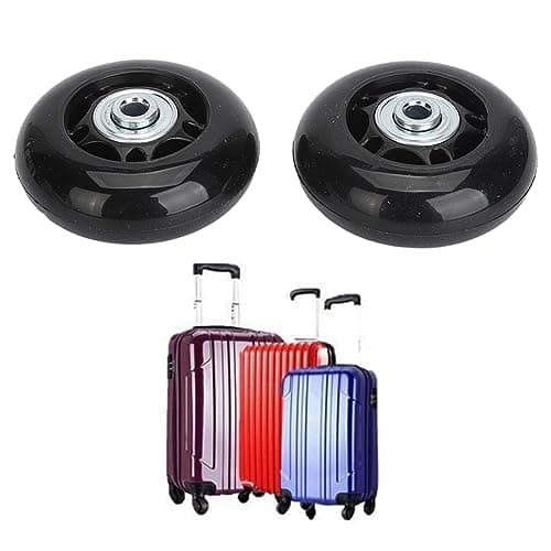 2Pcs Luggage Replacement Wheels with Rubber Universal Swivel Casters — view 2