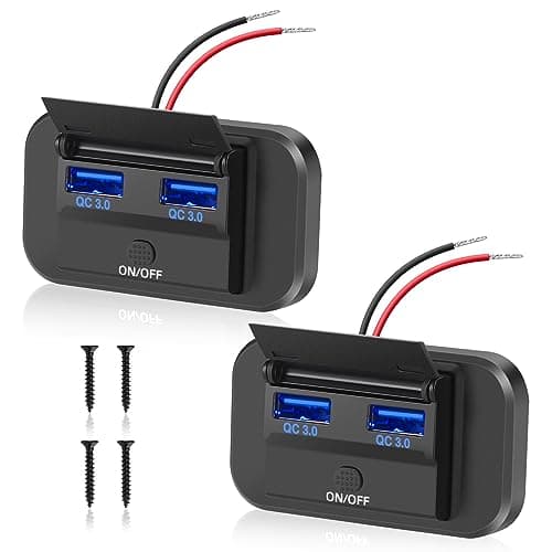 Thlevel USB Socket Car Charger Panel Camper USB Charger Dual USB 12V