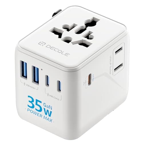decqle “Pro” Universal Travel Adapter for International Travel -EU UK US AU