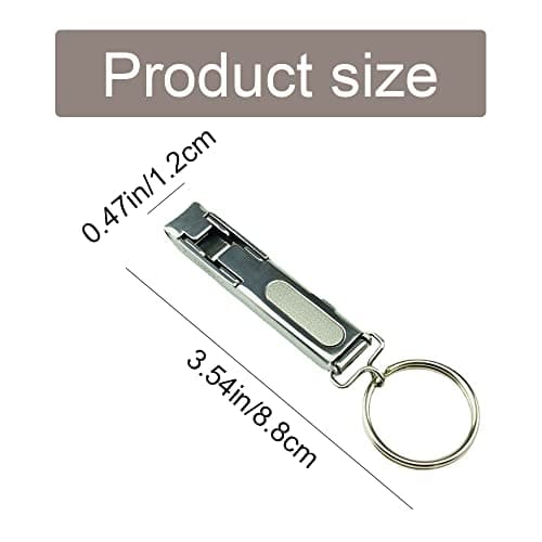 Collapsible Travel Nail Clipper with Keychain - Ultra-Thin Hand & Toe Nail Cutter, Built-in Nail File | Compact Fingernail & Toenail Scissors for Men & Women, Portable Toiletries Design — view 2