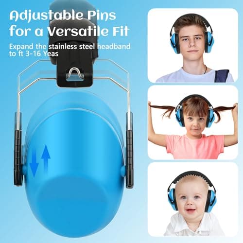 cumunebula Ear Defenders Children - Kids Ear Defenders for Autism, Toddler, Children Age 3-16 Years Old - Noise Cancelling Headphones for Kids for Concerts, Air Shows, Fireworks - 28dB SNR — view 5