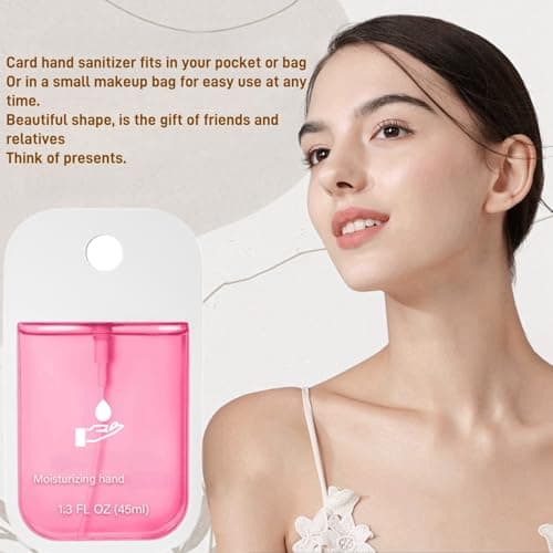 2PCS Mist Hydrating Hand Sanit-izer Spray for Adults,Cleanses Your Hands,Portable Travel Size,Hand Sanit-iser Mini,Hand Sanit-iser Sp-ray Pocket Size,Small Hand Sanit-iser Sp-ray,Strawberry Flavor — view 3