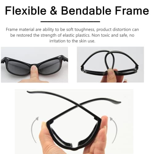 iNszkoos Flexible Polarized Baby Sunglass with Strap Adjustable, Infant Outdoor Sunshade UV 400 Protection Soft Silicone Frame Baby Sunglasses for 0-36 Months Toddler Newborn Boys Girls — view 4